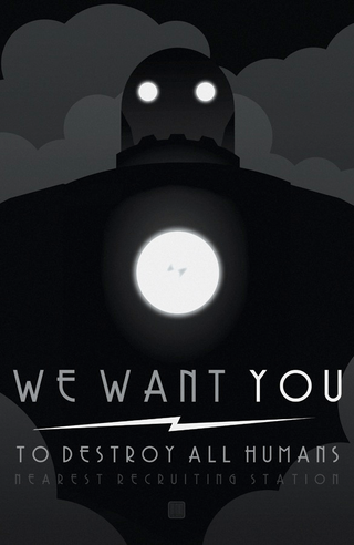 Illustration for article titled Retro Propaganda Posters from the Robot Uprising